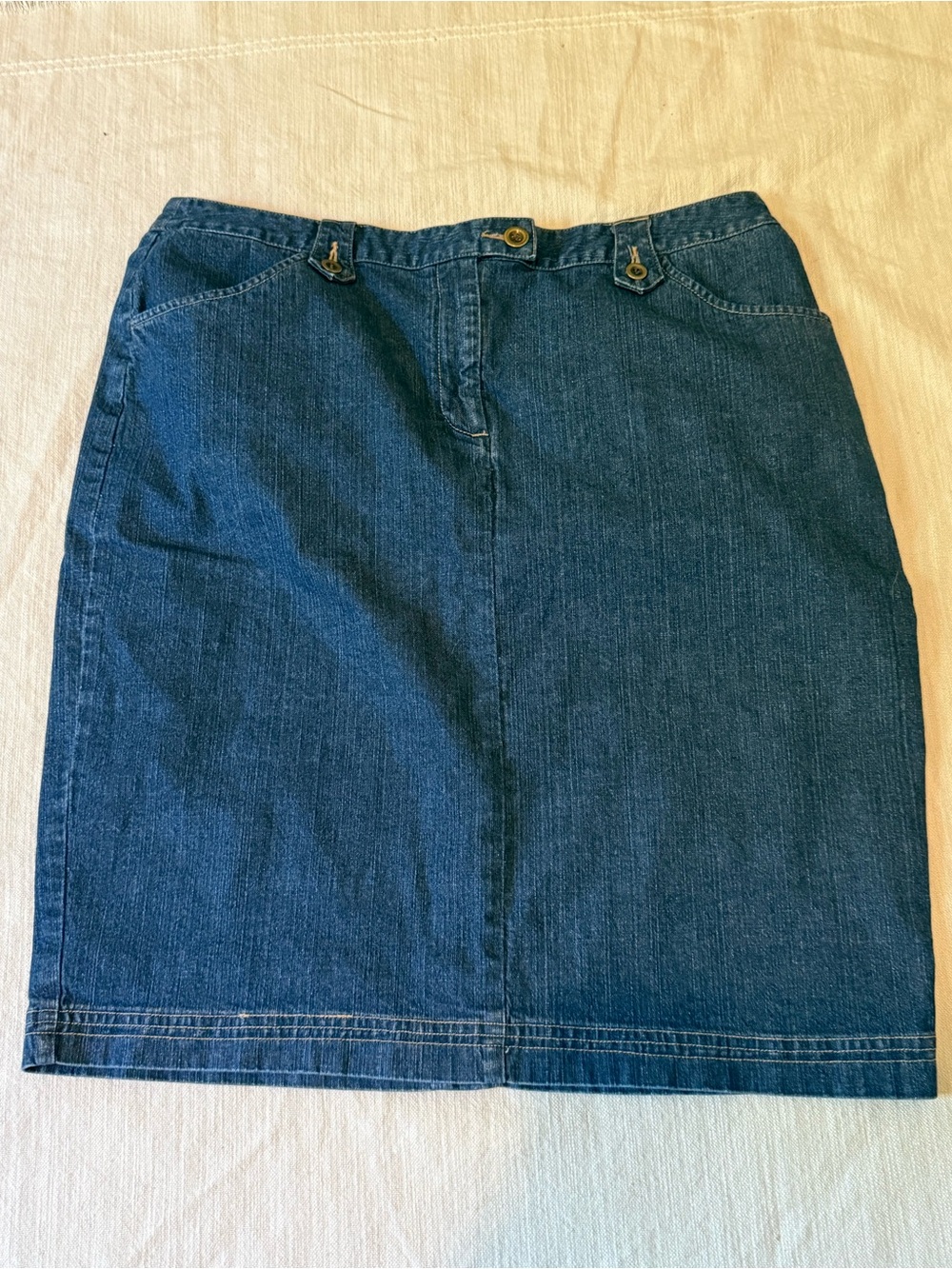 Christopher & Banks Dark Blue Denim Pencil Skirt
